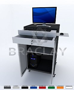 Rack industrial fechado para computador